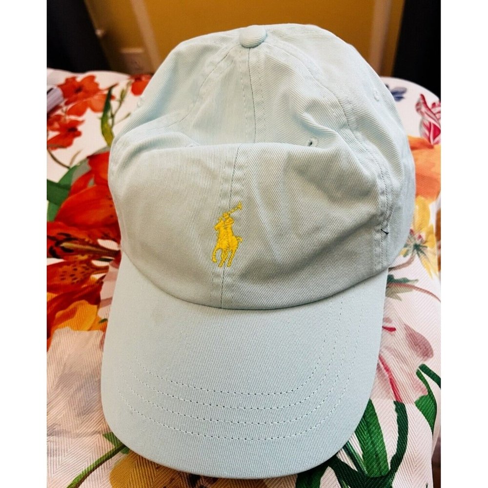 New NWT Polo Ralph Lauren Men Cotton Chino Ball Cap Hat Color Soft Aqua